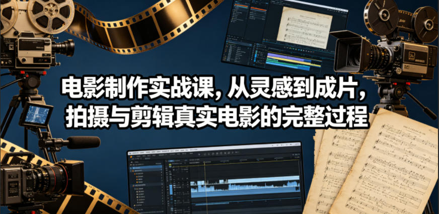 电影制作实战课,从灵感到成片,拍摄与剪辑真实电影的完整过程【原创双语字幕】-源创文化-轻创终点站