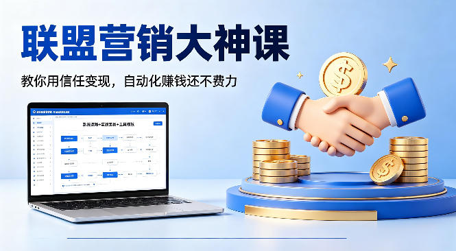 联盟营销大神课，教你用信任变现，自动化賺钱还不费力【原创双语字幕】-源创文化-轻创终点站