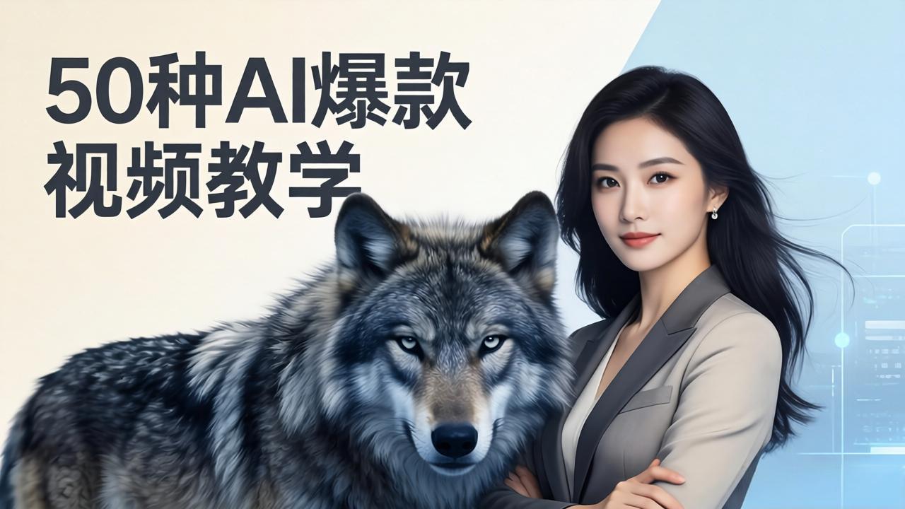 50种AI爆款视频教学：影视级古诗词+治愈萌宠+山海经蛟龙，高阶宝典商业落地-源创文化-轻创终点站