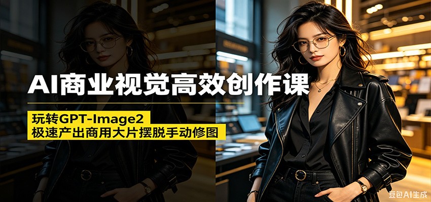 AI商业视觉高效创作课:玩转GPT-Image2,极速产出商用大片摆脱手动修图(更新)-源创文化-轻创终点站