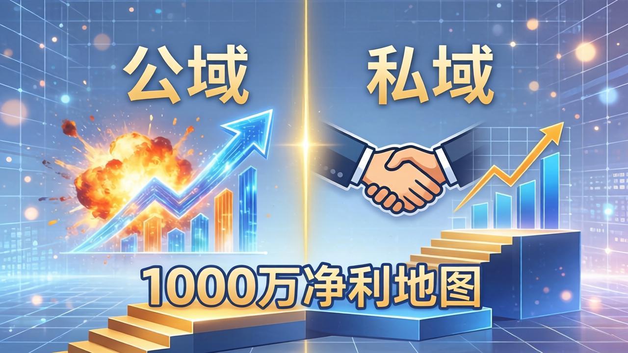 公域玩命出爆款，私域悄悄做成交：这套AI内训课，2026给你打通1000万净利的地图-源创文化-轻创终点站