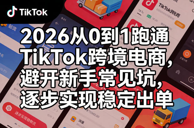 2026从0到1跑通TikTok跨境电商，避开新手常见坑，逐步实现稳定出单(更新0414)-源创文化-轻创终点站