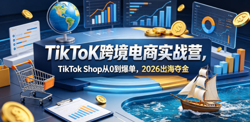 TikToK跨境电商实战营，TikTok Shop从0到爆单，2026出海夺金-源创文化-轻创终点站