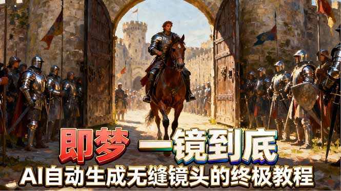 即梦AI一镜到底终极教程，智能补帧+运镜技巧，AI自动生成无缝丝滑长镜头高效出片-源创文化-轻创终点站