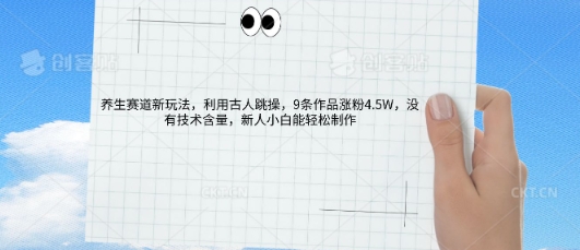 AI养生赛道新玩法，10条作品涨粉5.2W，操作简单，新人小白能轻松制作-源创文化-轻创终点站