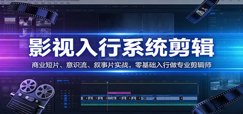 影视系统剪辑，商业短片、意识流、叙事片实战，零基础入行做专业剪辑师-源创文化-轻创终点站