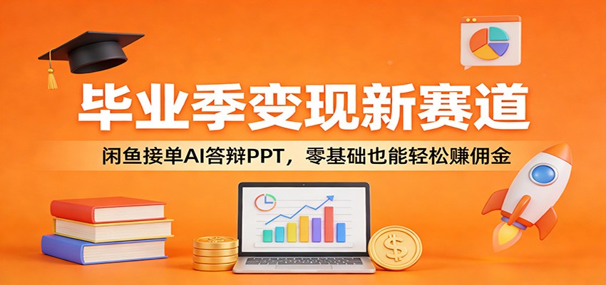 毕业季变现新赛道：闲鱼接单AI答辩PPT，零基础也能轻松赚佣金-源创文化-轻创终点站